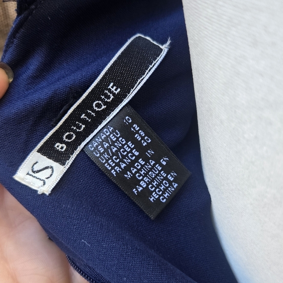 JS Boutique Navy Rhinestone Cocktail Dress - Picture 8 of 11